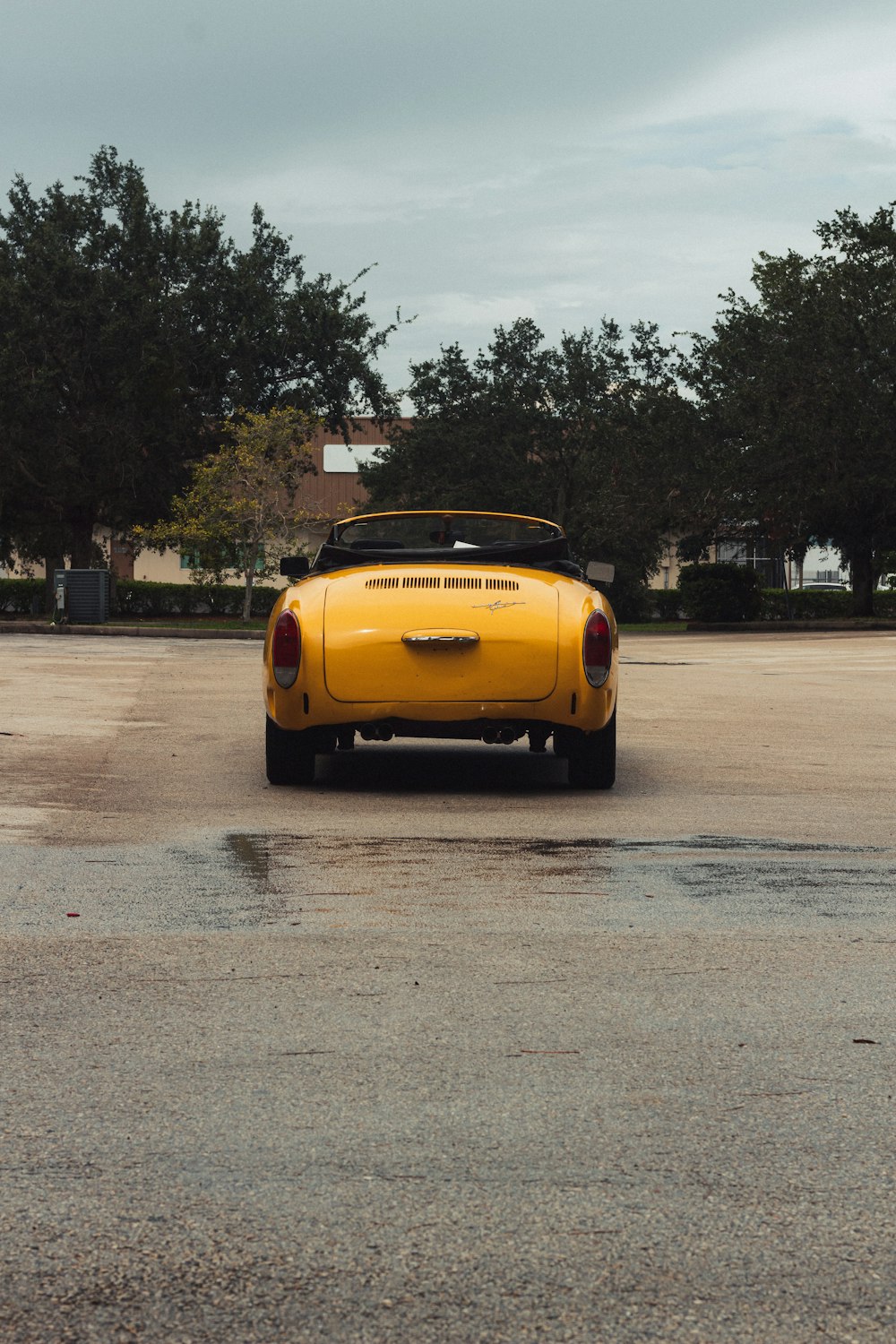 a yellow sports car