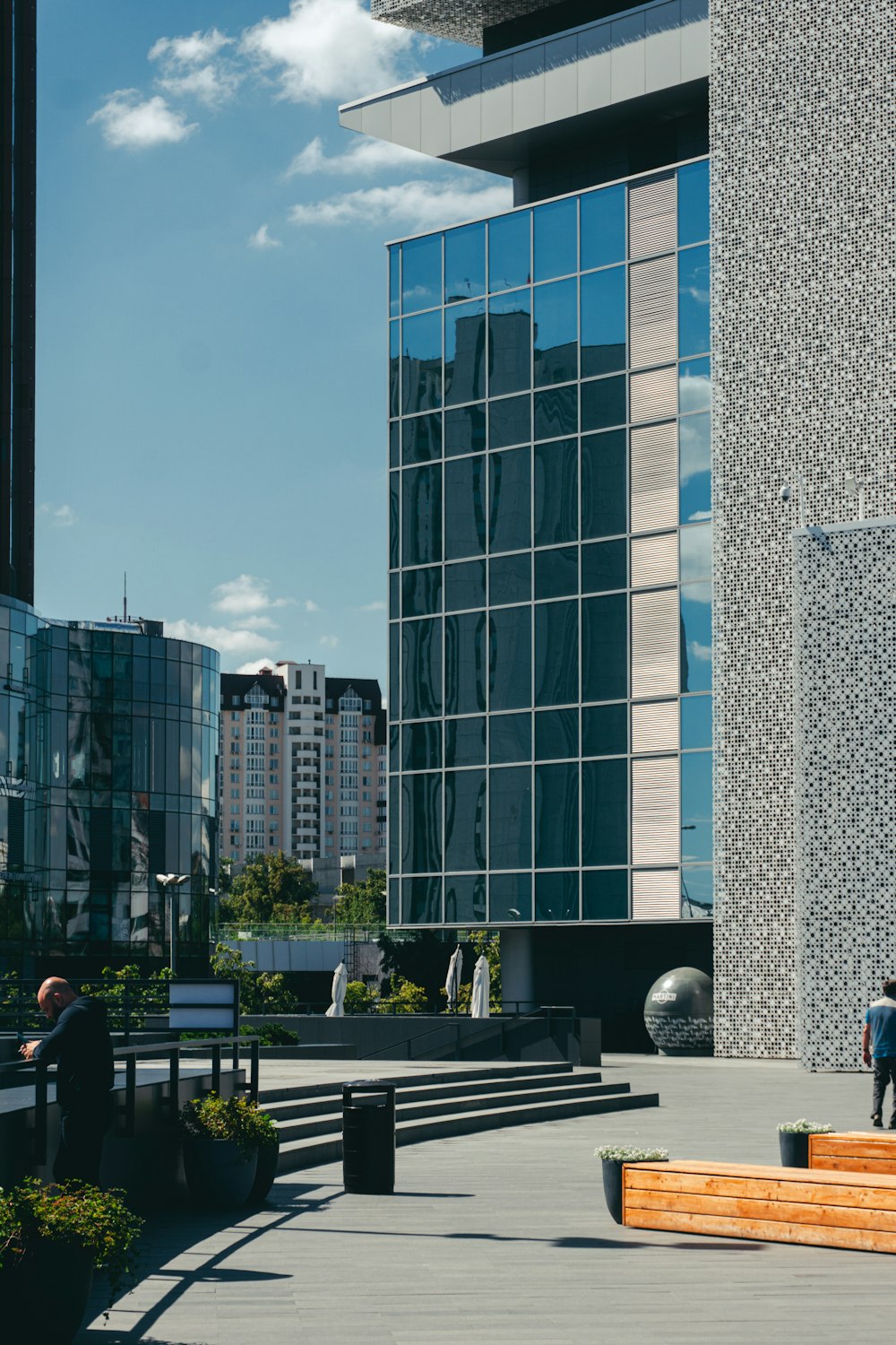 a building with glass windows