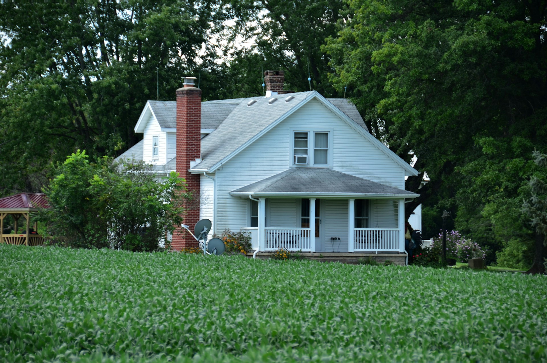 a house with a large yard