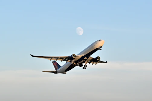 a large airplane flying in the sky