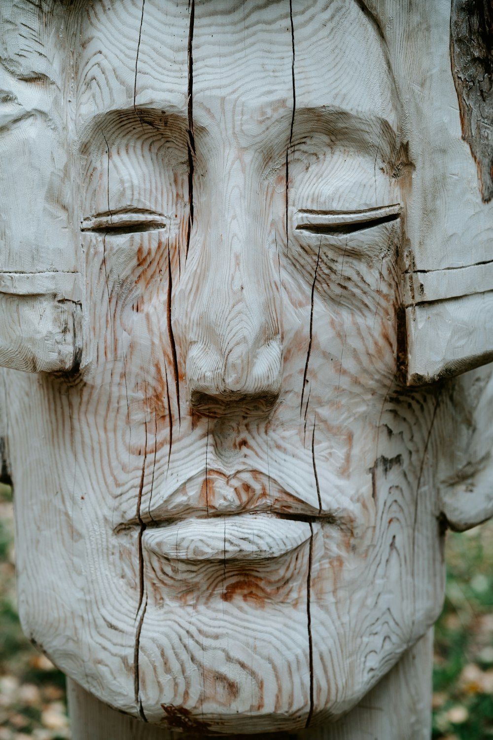 a carved tree trunk