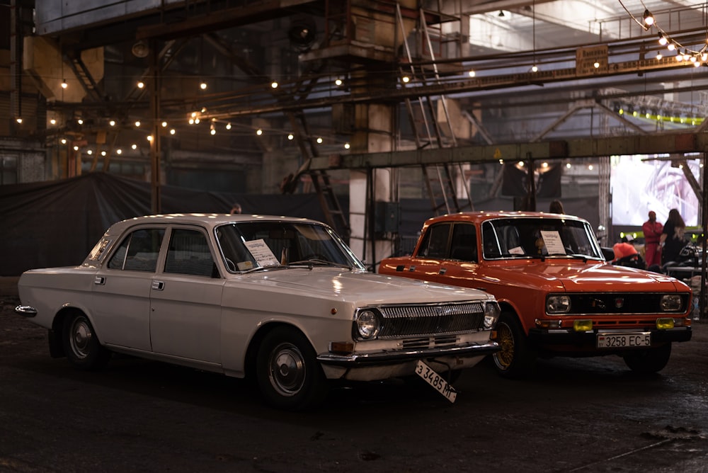 a car parked on the side of a building