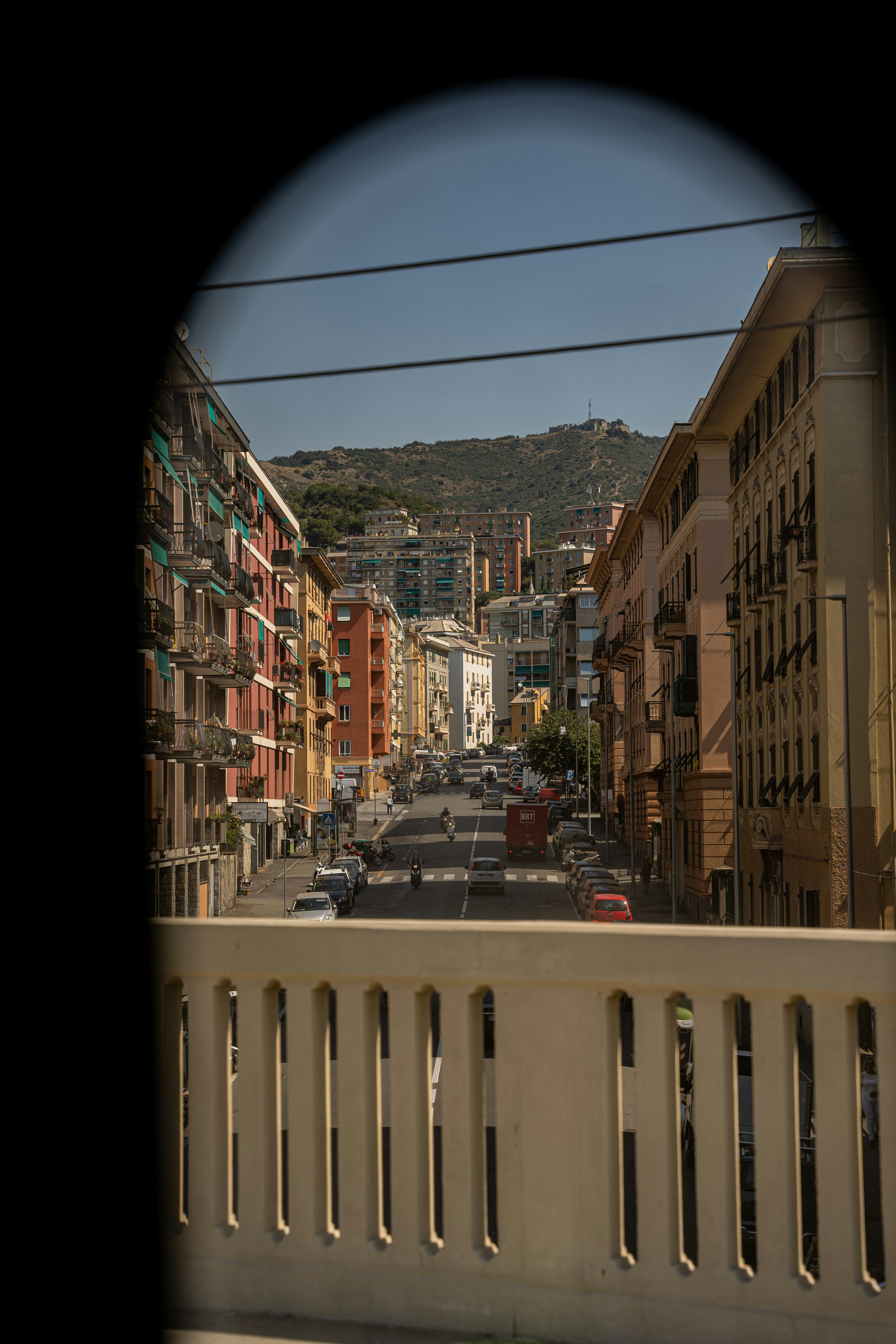 a view of a city from a window