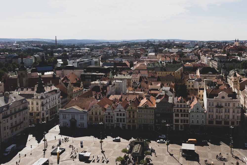 a city with many buildings