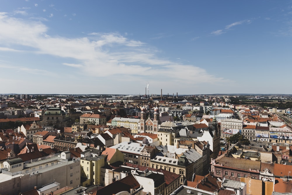 a city with many buildings