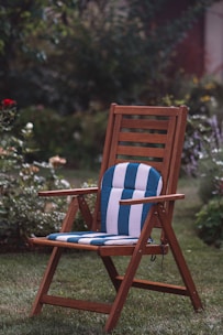 a chair with a pillow on it