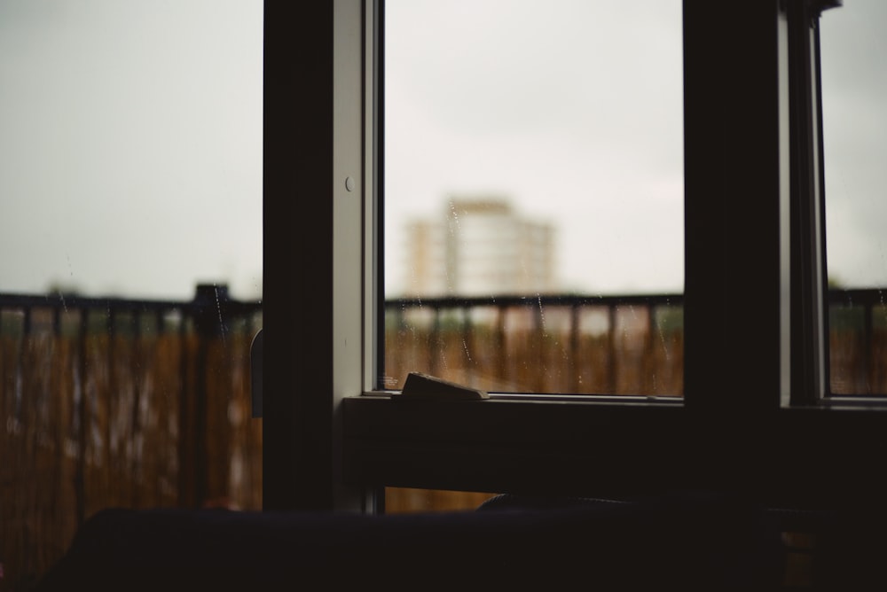 a view of a city from a window