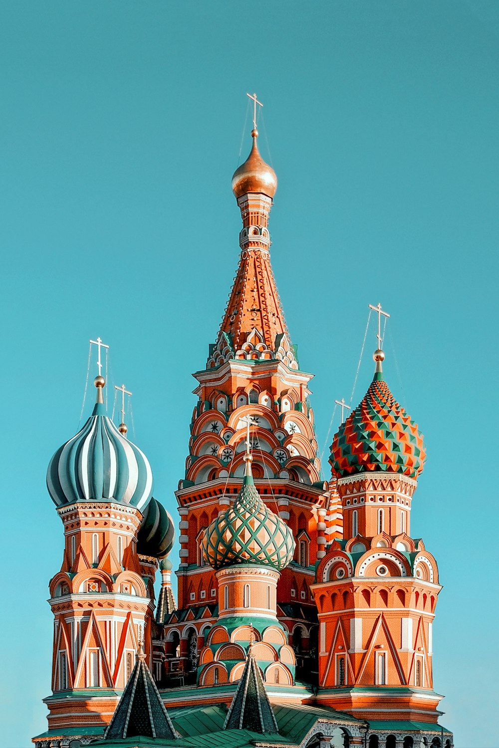 Saint Basil's Cathedral with colorful domes