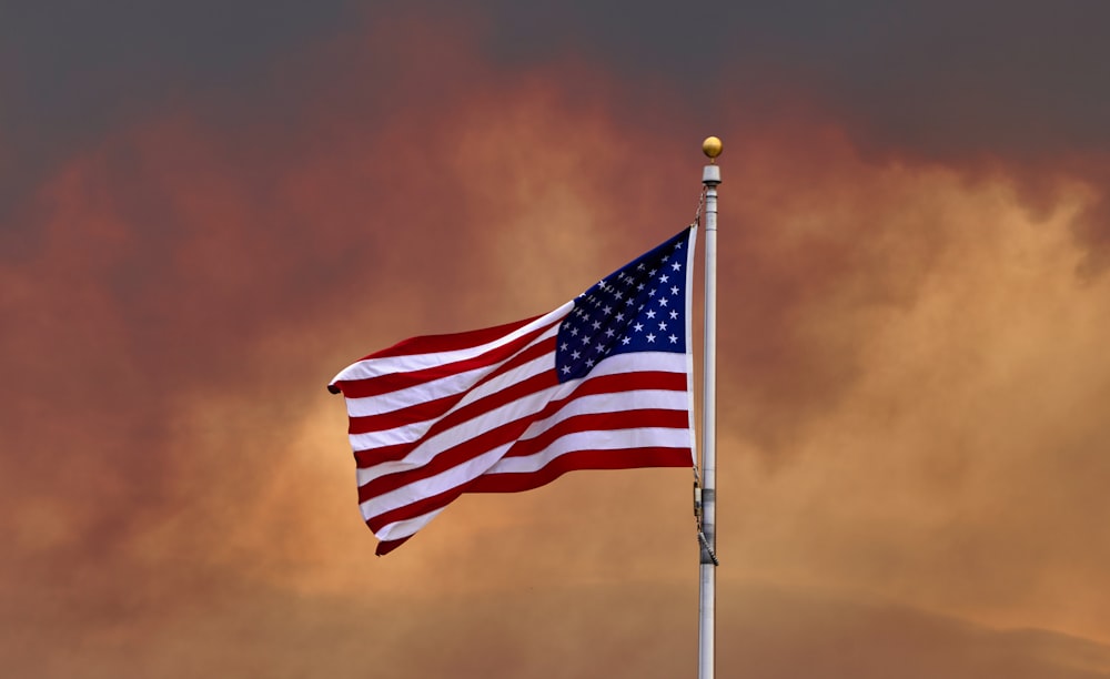 a flag on a pole