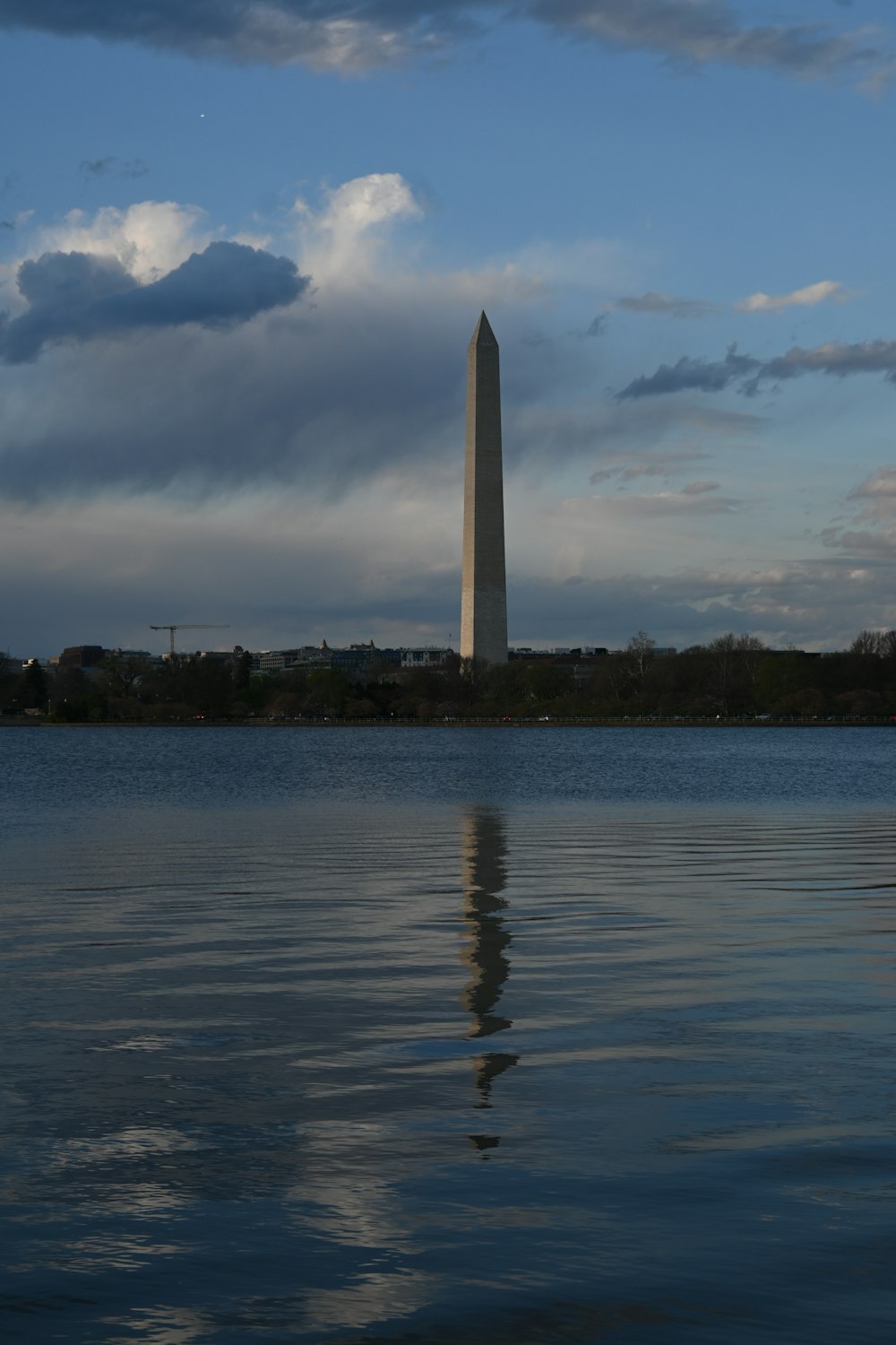 a tall tower in the distance