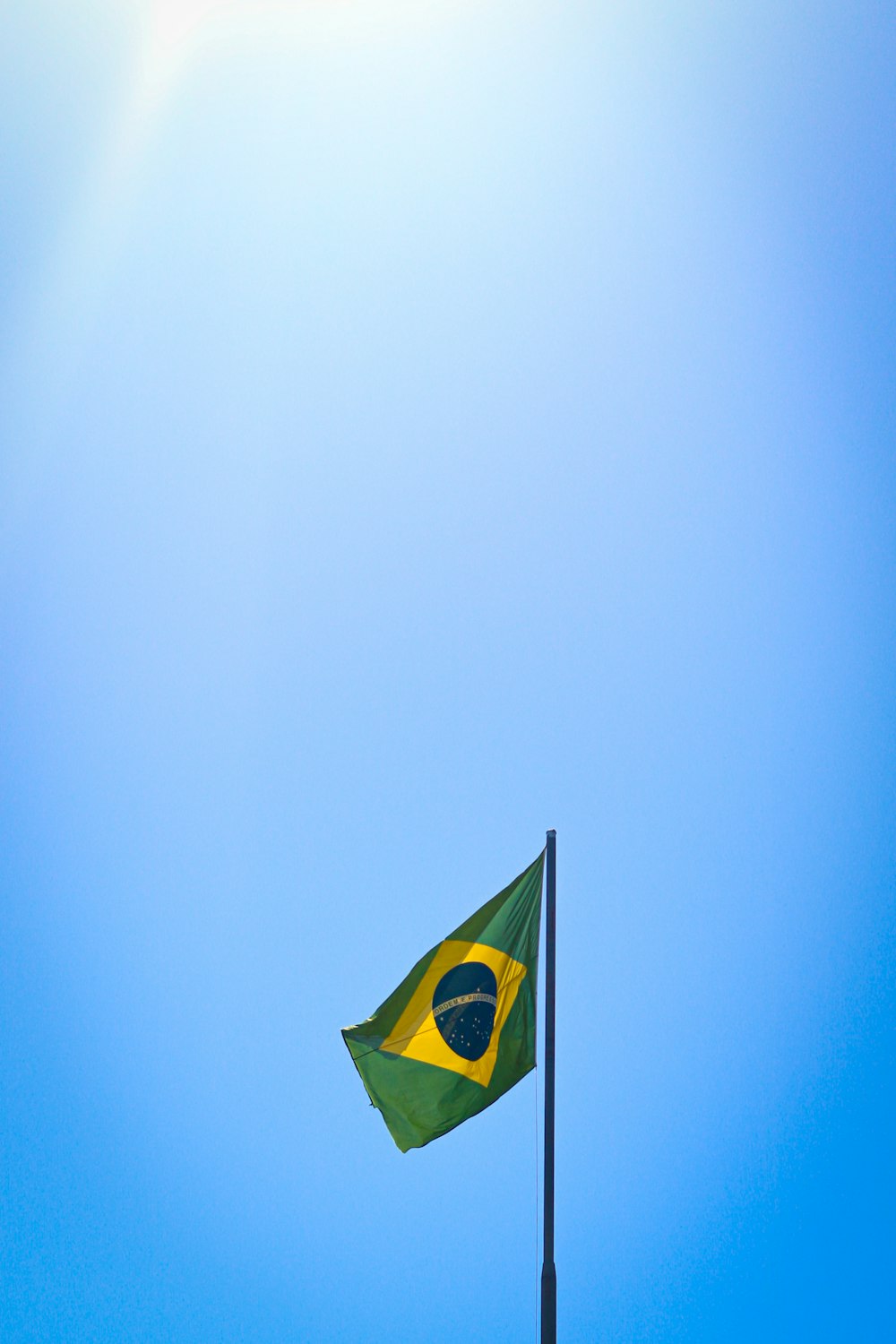 a flag on a pole