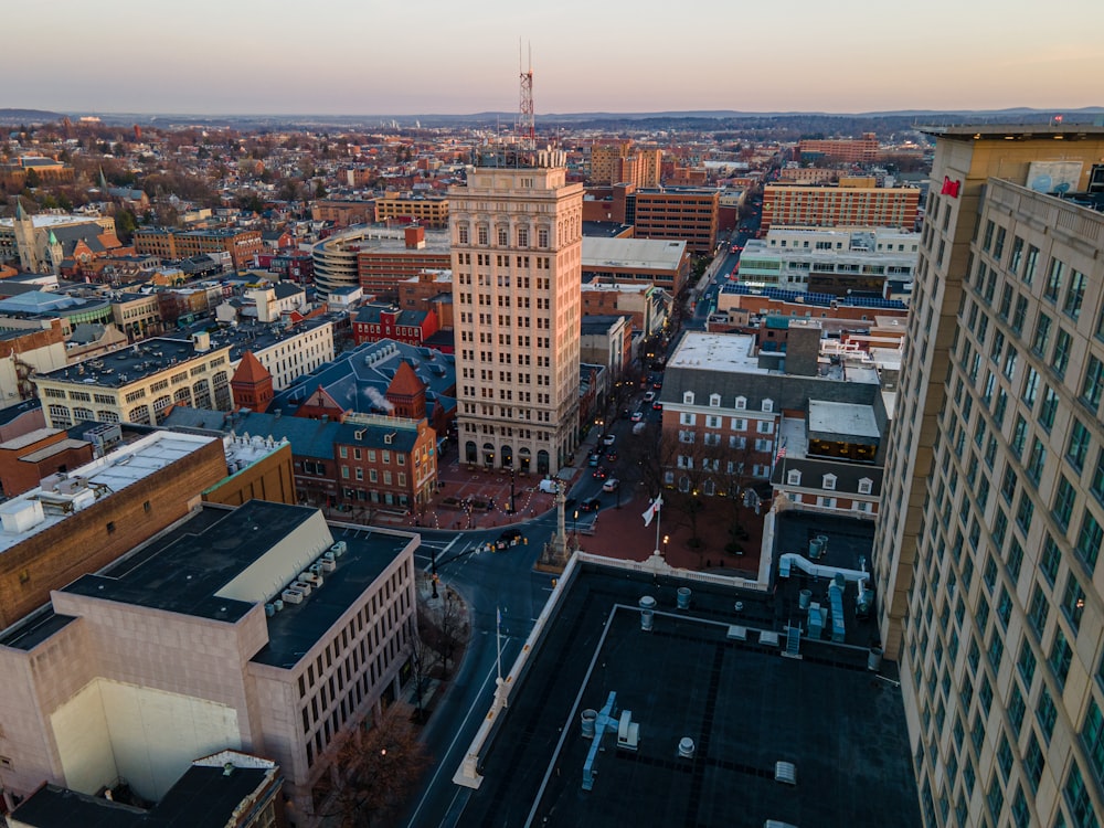 a city with many buildings