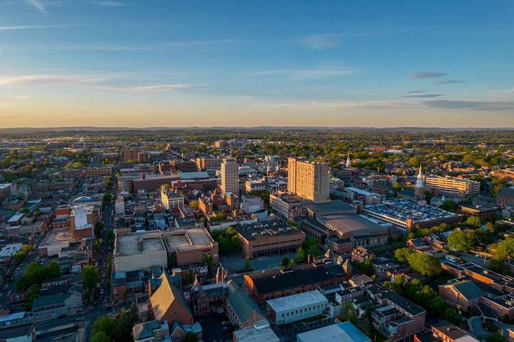 a city with many buildings