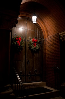 a door with flowers on it