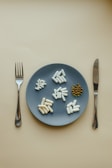 a plate with food on it