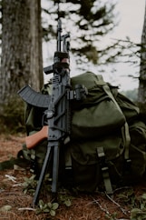 a person with a gun