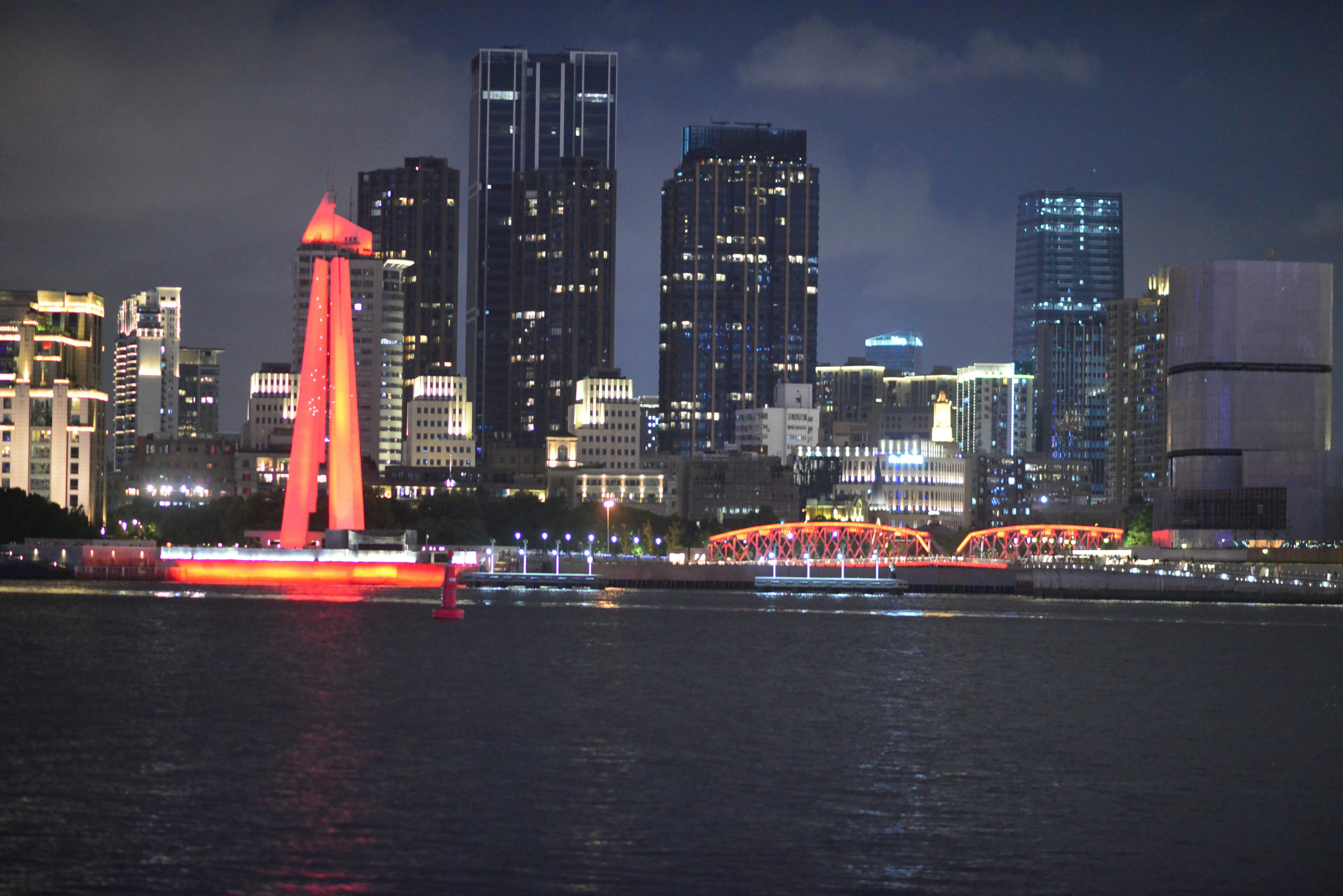 The Bund in Shanghai at night
