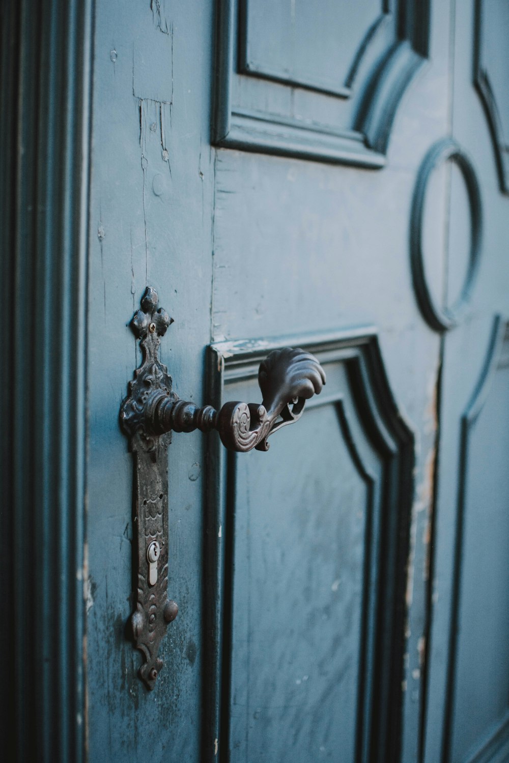 a door with a lock