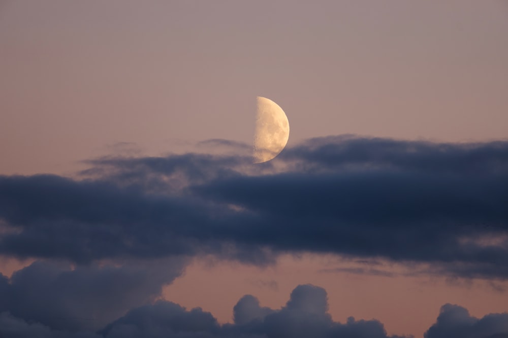 a moon in the sky