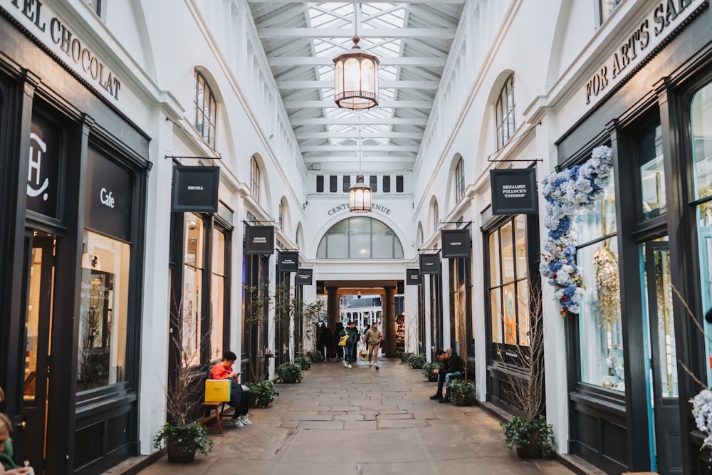 a walkway between buildings