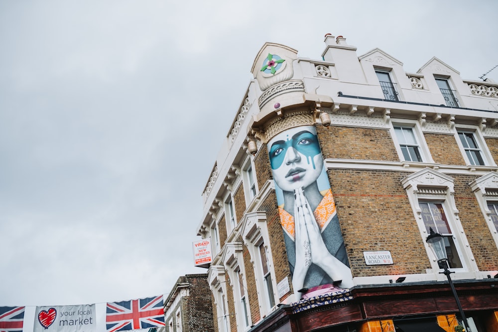 a building with a painting on it