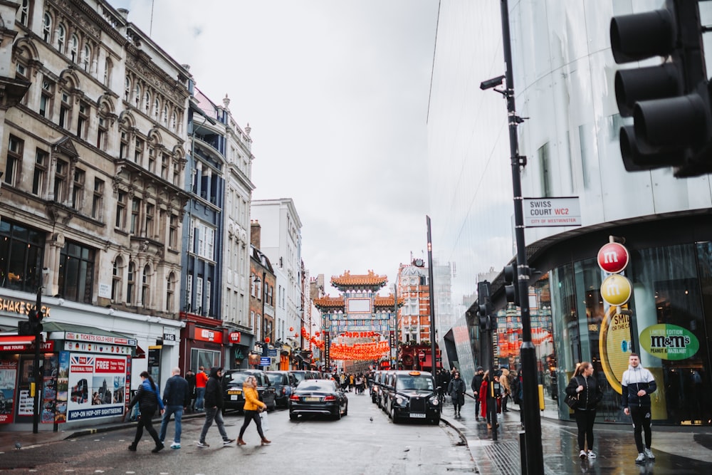 a busy city street