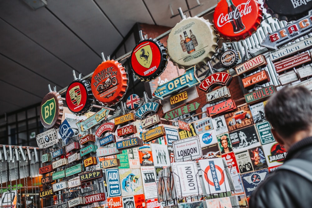 a store with many signs