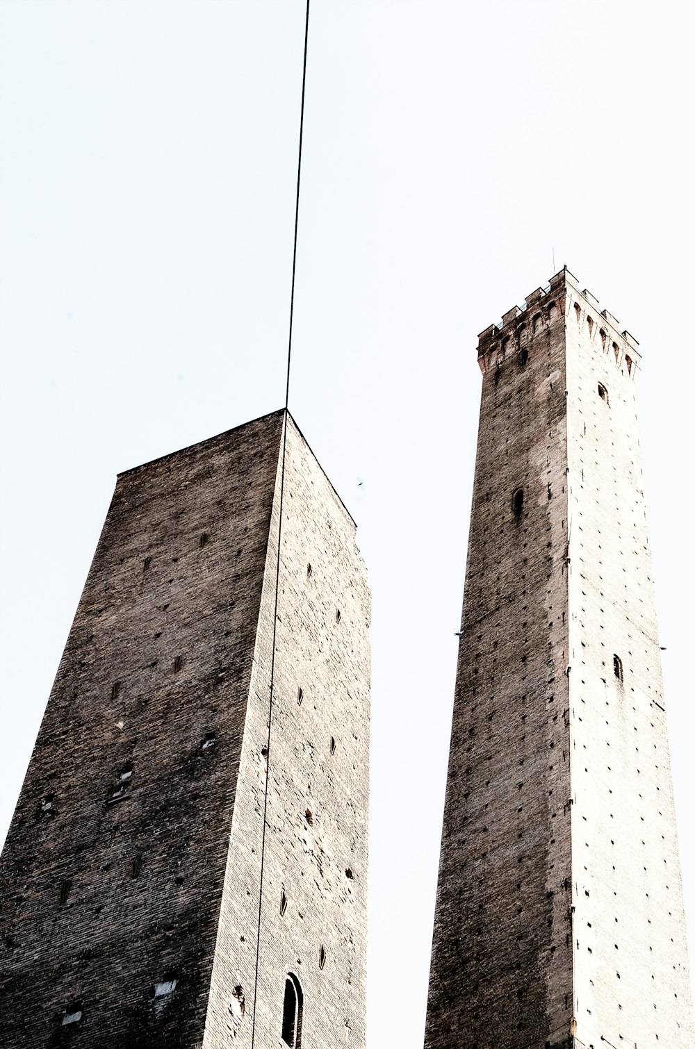 two tall stone towers