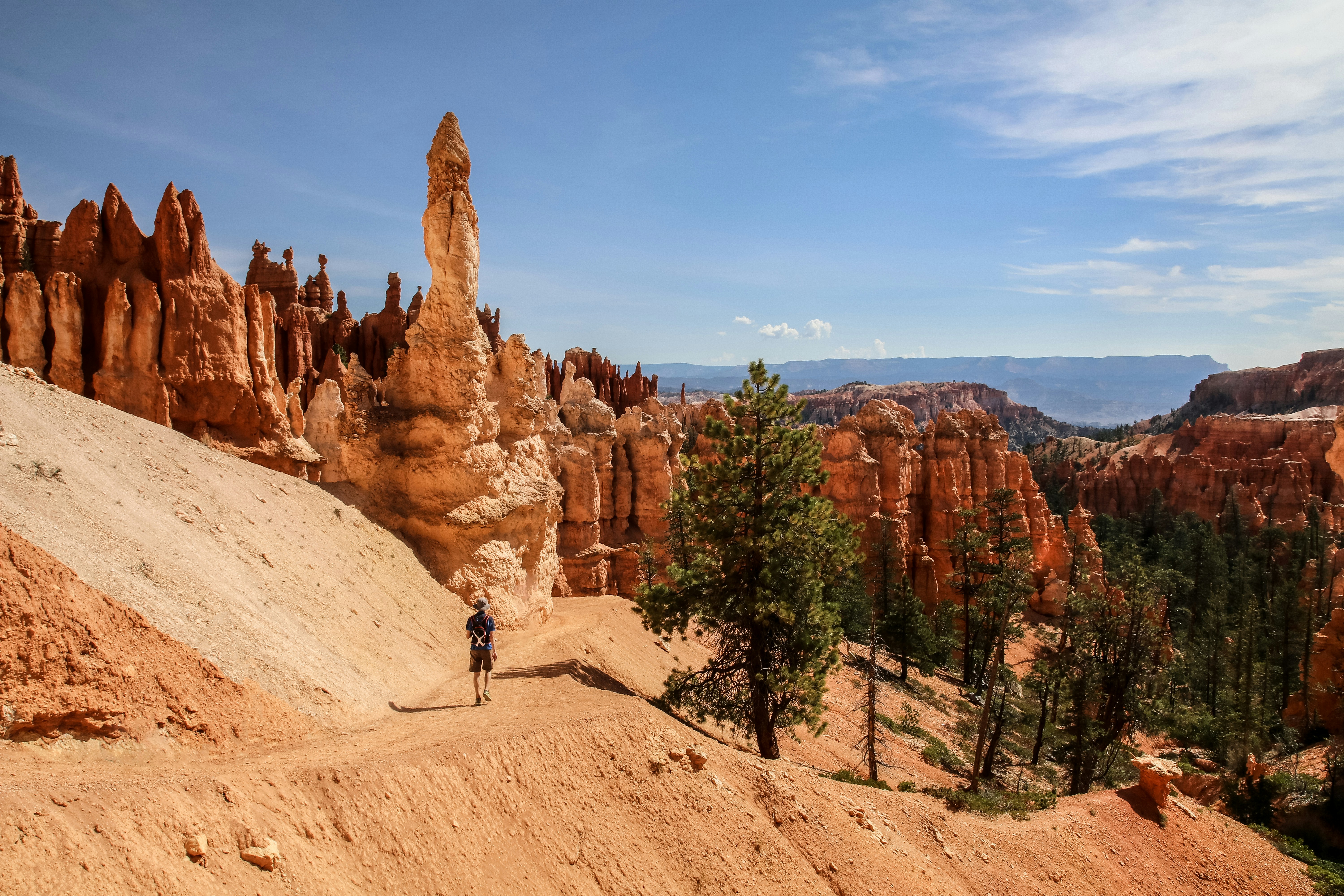 a person standing on a rock with Bryce Canyon National Park in the background, 