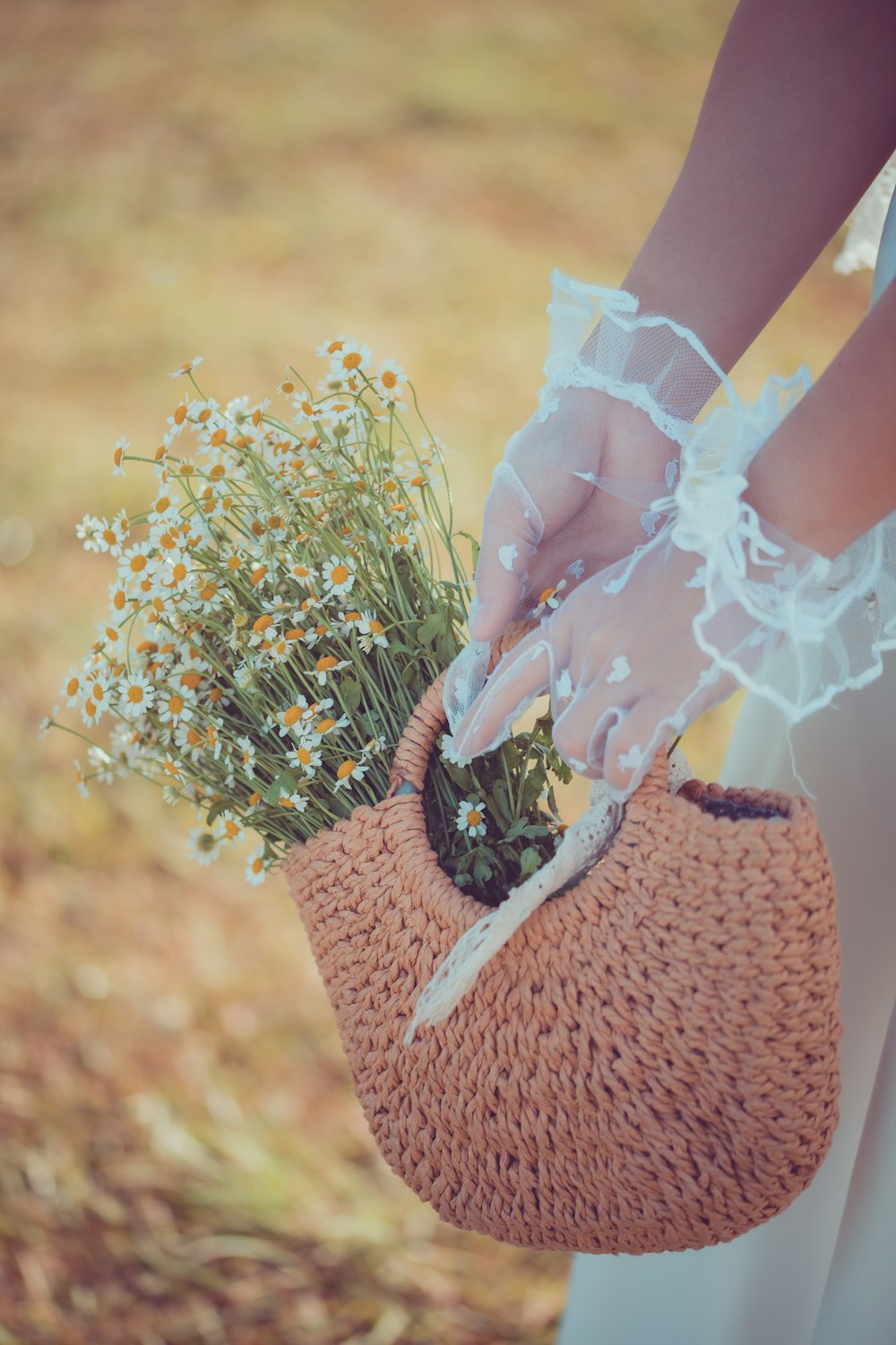 a person holding a flower