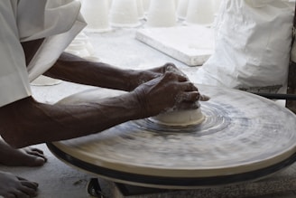a person washing a person's feet