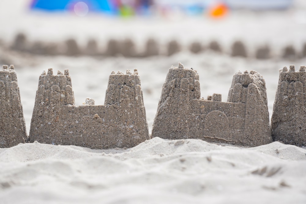 a group of sand castle