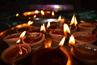 a group of candles