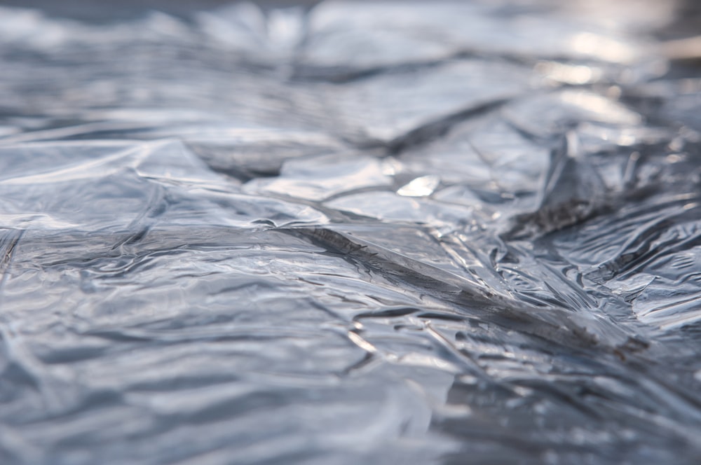 a close-up of a frozen lake