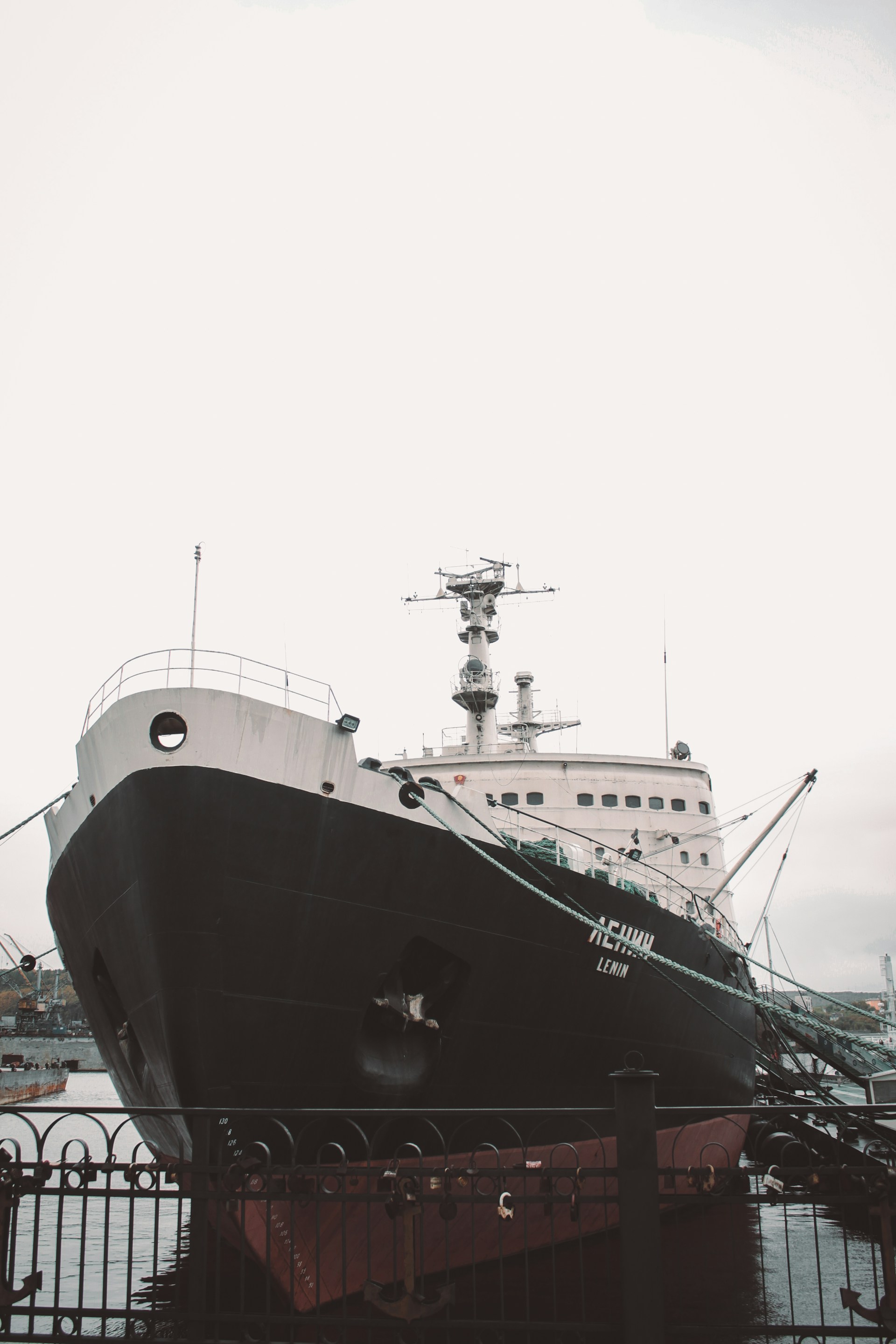a large ship docked