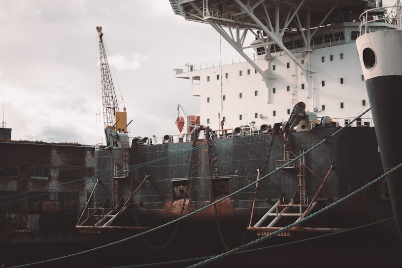 a large ship docked