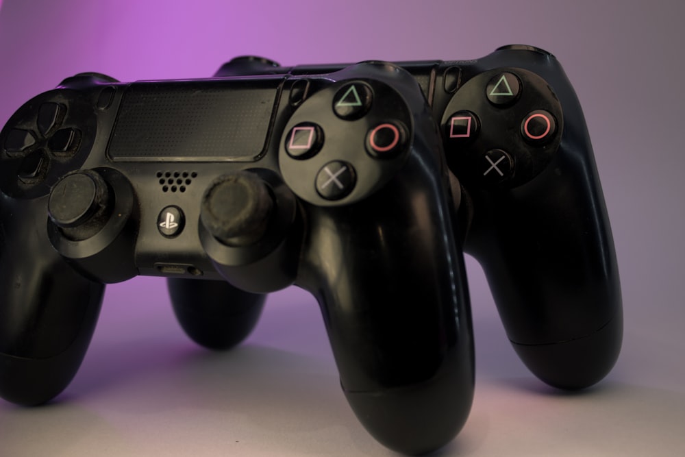 a black video game controller