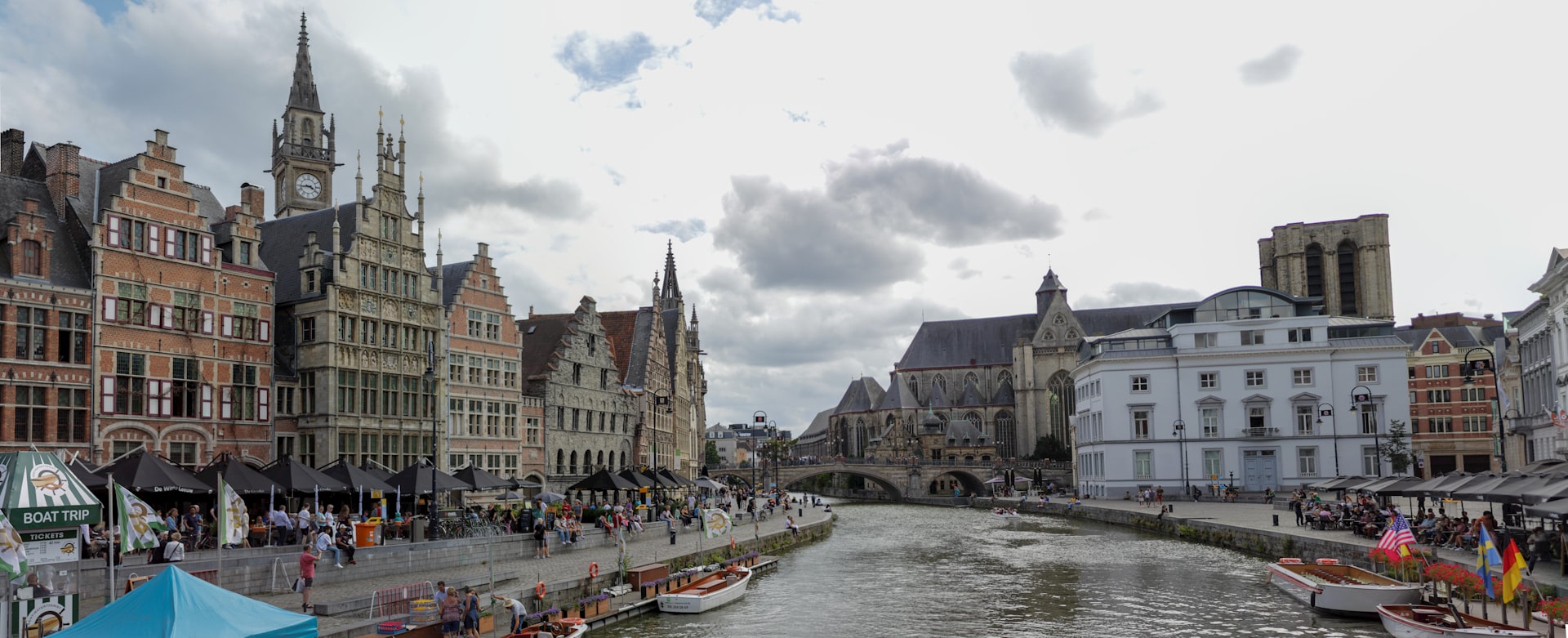 Ghent Graslei at night