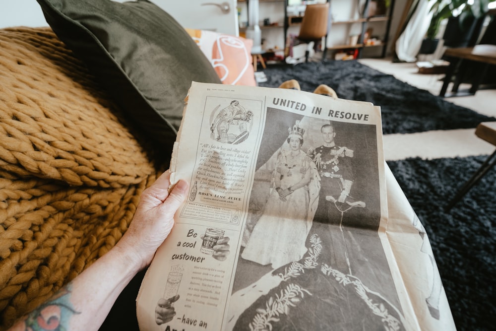 a person holding a book