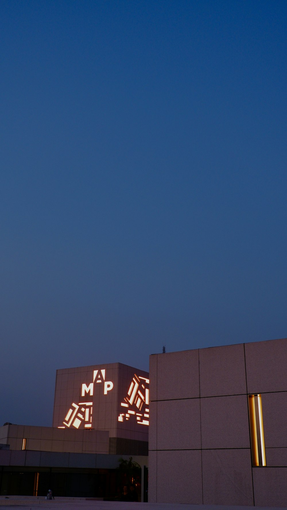 a building with a sign on it