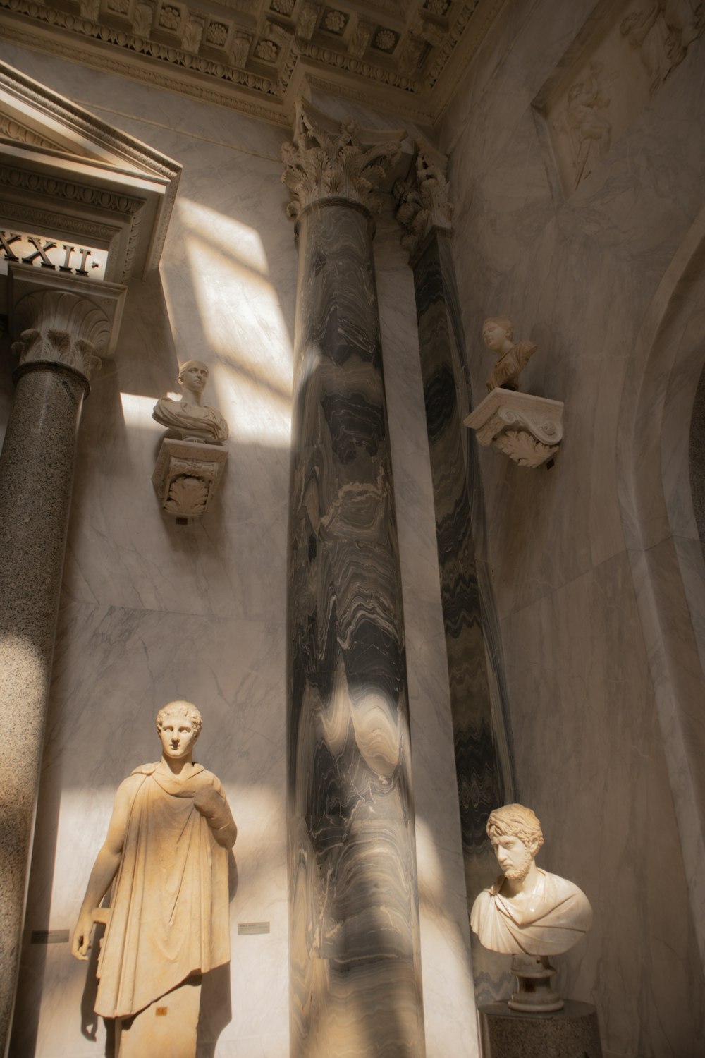 statues in a room