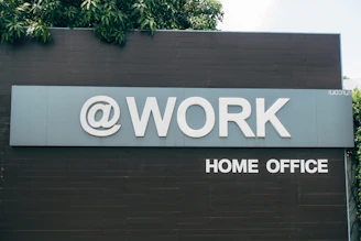 a sign on the side of a building