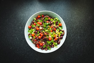 a bowl of food