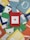 A collection of colorful cards, each showcasing various Apple product silhouettes. The cards are arranged in an overlapping, scattered manner. The central card is red with a white frame and features a prominent red Apple logo. Other cards display images of products like watches, smartphones, and computers in colors like blue, green, yellow, and orange.