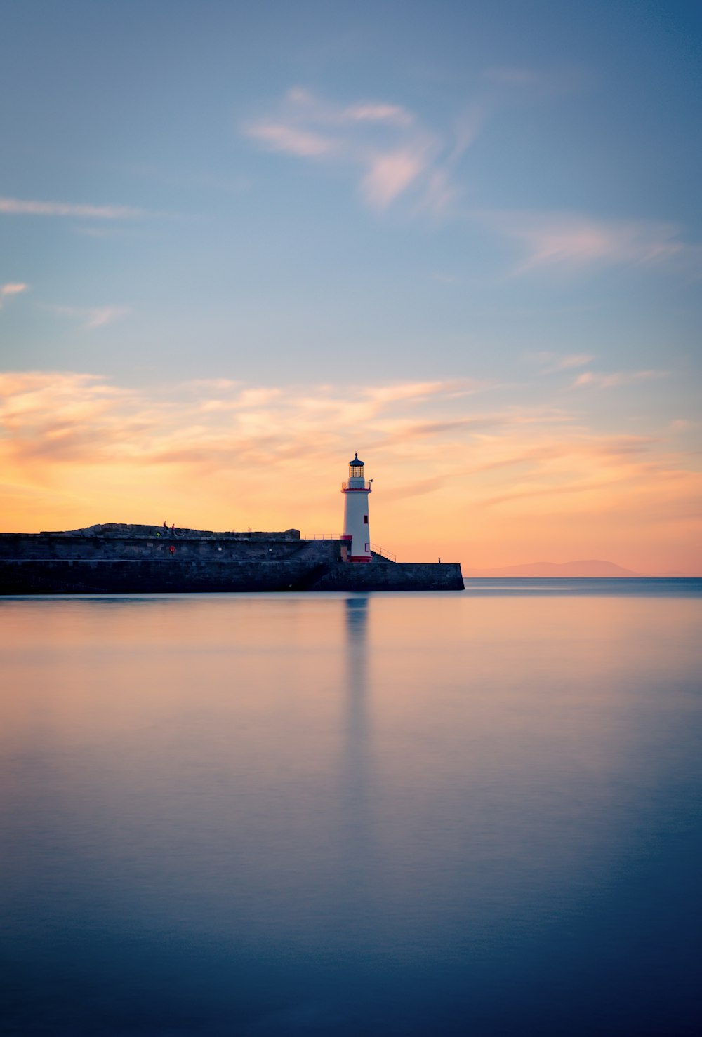 a lighthouse on an island