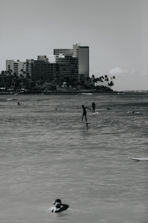 Visitors enjoying water activities in Nuevo Altata.