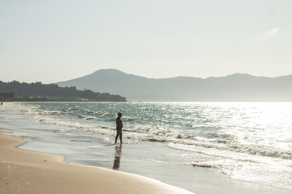 a person standing in the water