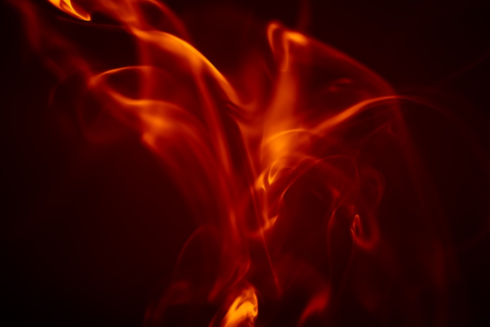 a close-up of a fire