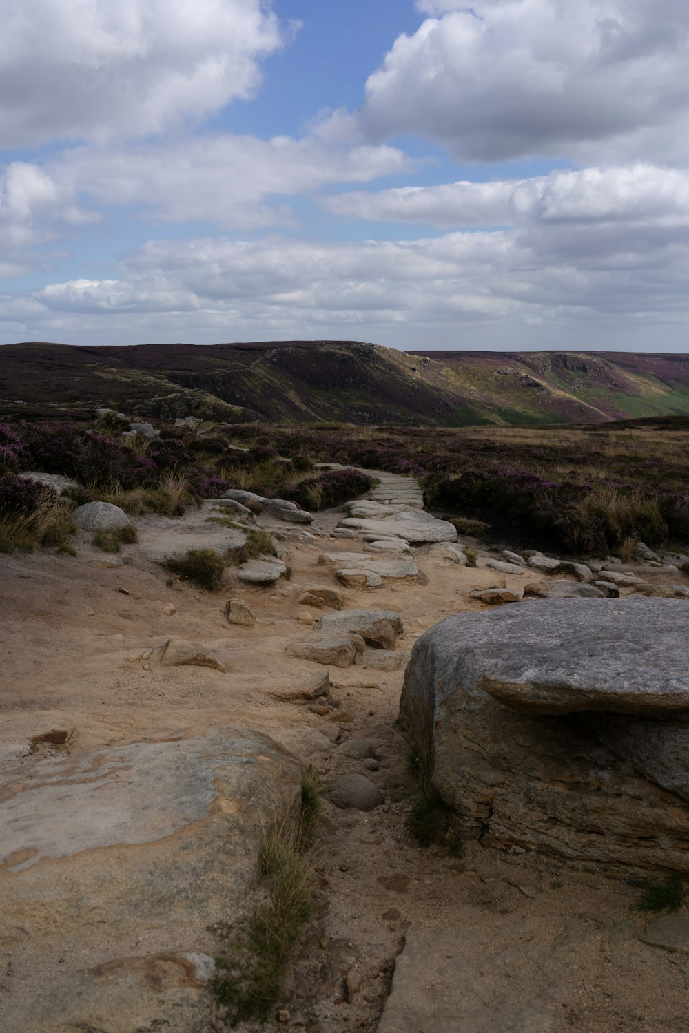 a rocky area with a river running through it