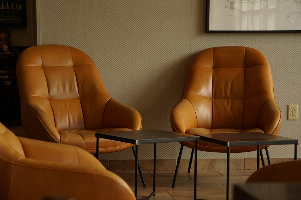 a group of chairs in a room